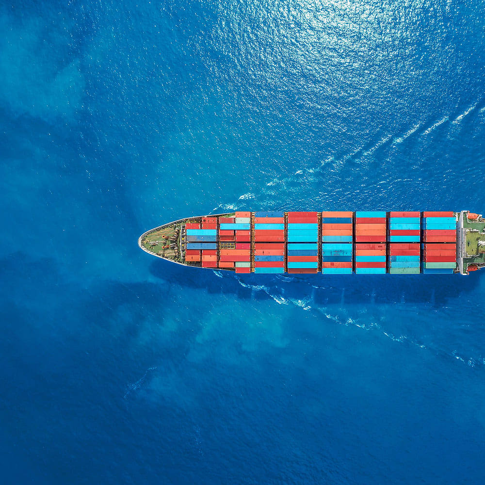 Marchandises sur un cargo
