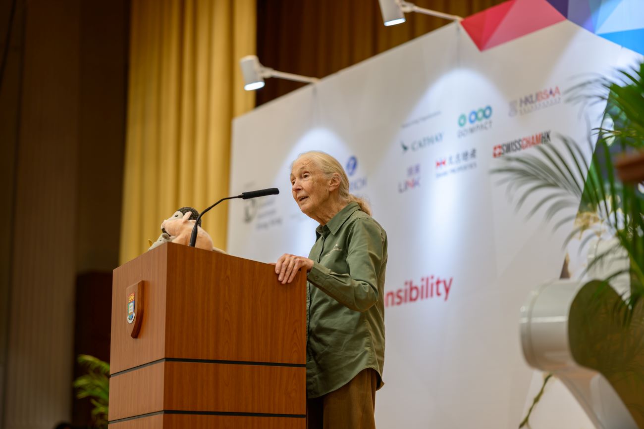 Dr Jane Goodall made her sharing in the event