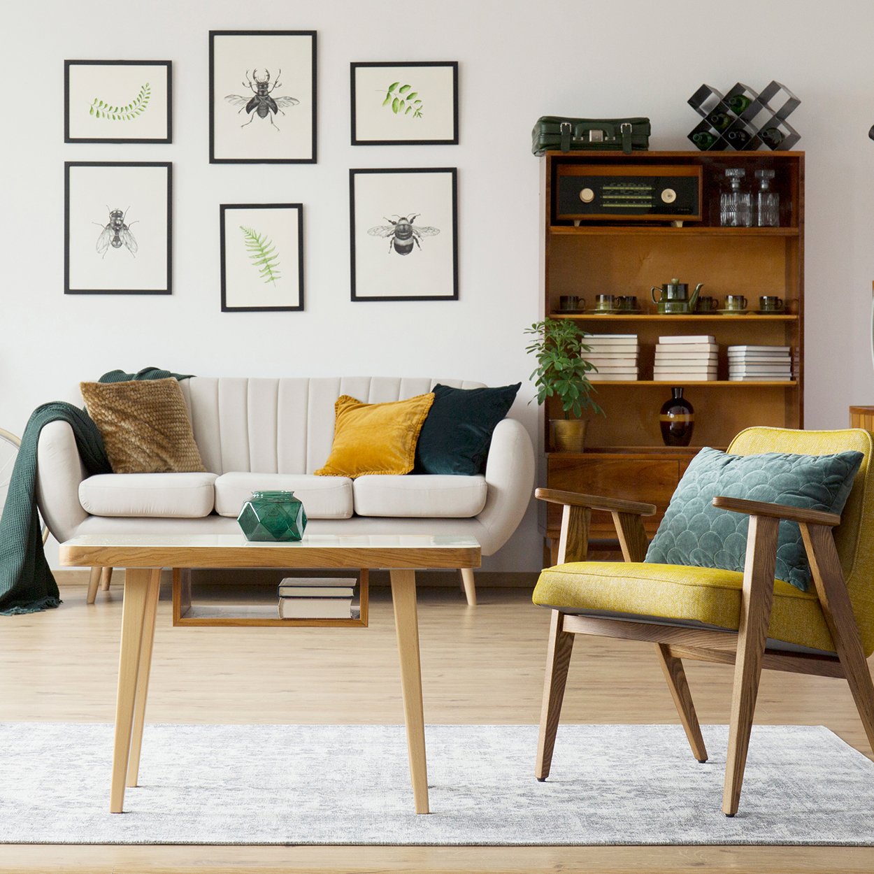 a warm home with decent furniture