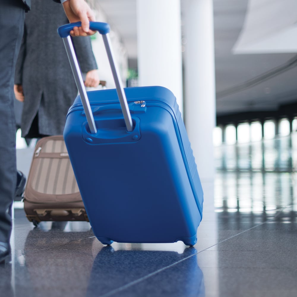 Dragging luggage around