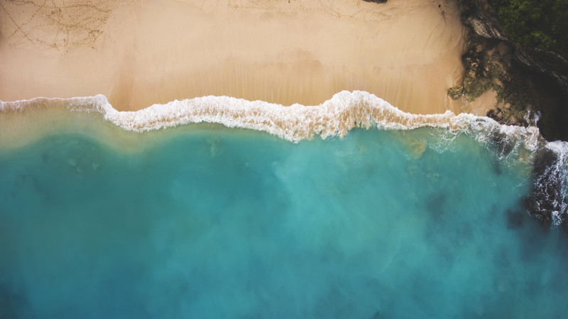 Island with a beautiful beach