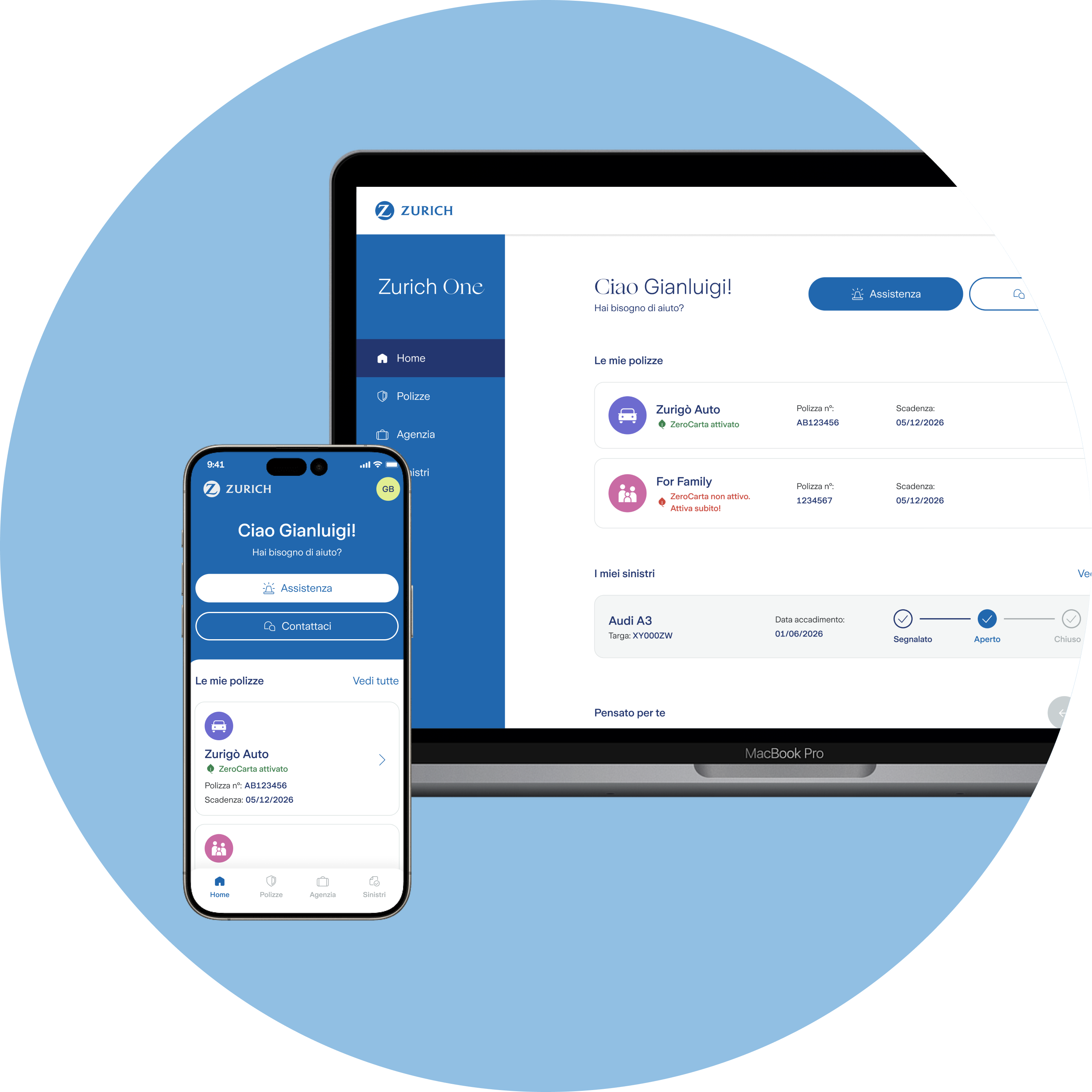 Zurich One app e web
