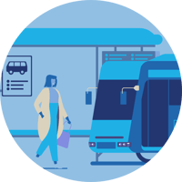 public transport to work