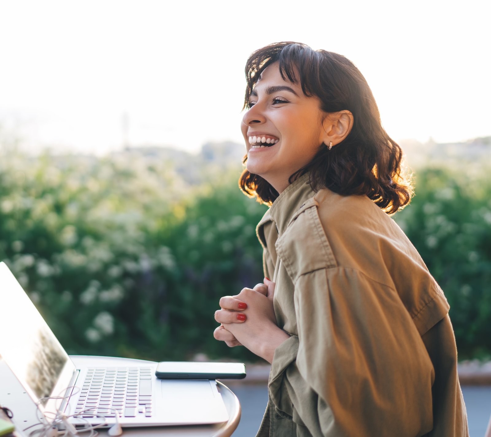 women smiling