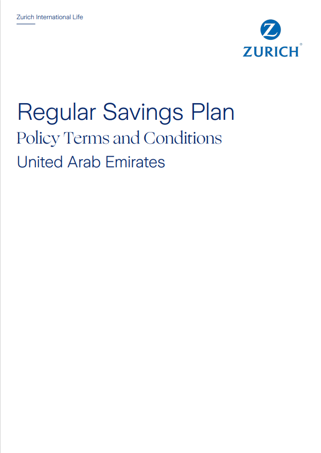 Regular Savings Plan policy terms and conditions document UAE