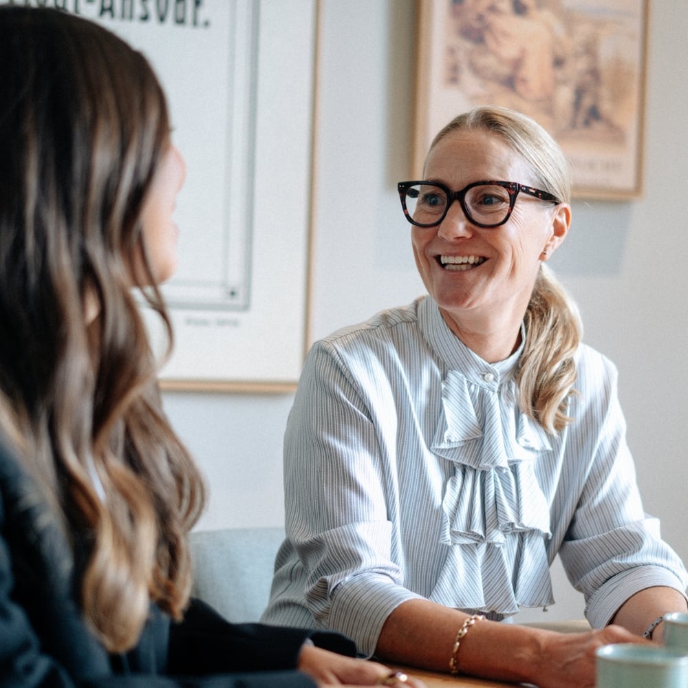 Smiling woman in office