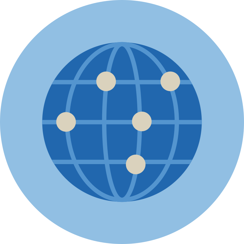 Globe with dots