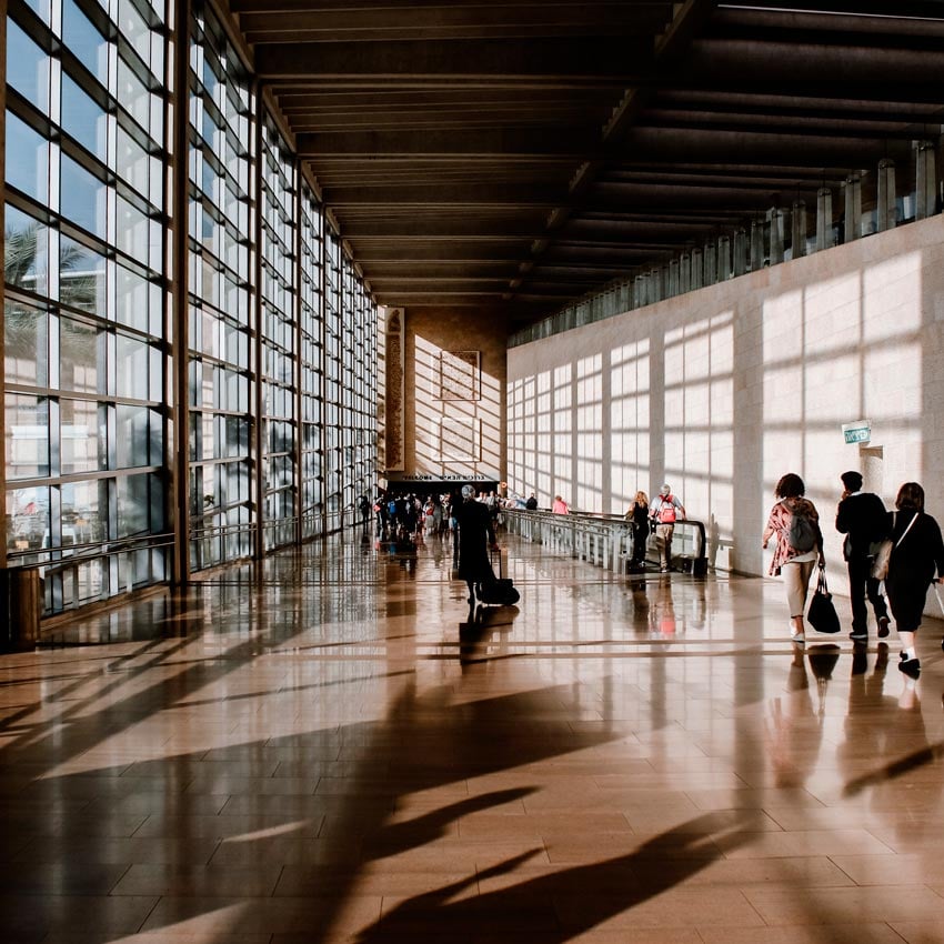 people at airport
