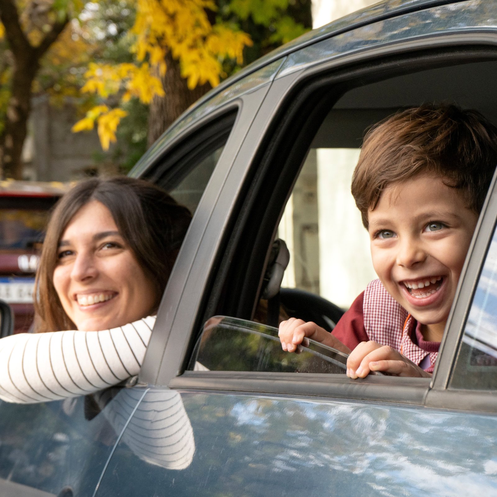 Woman in car