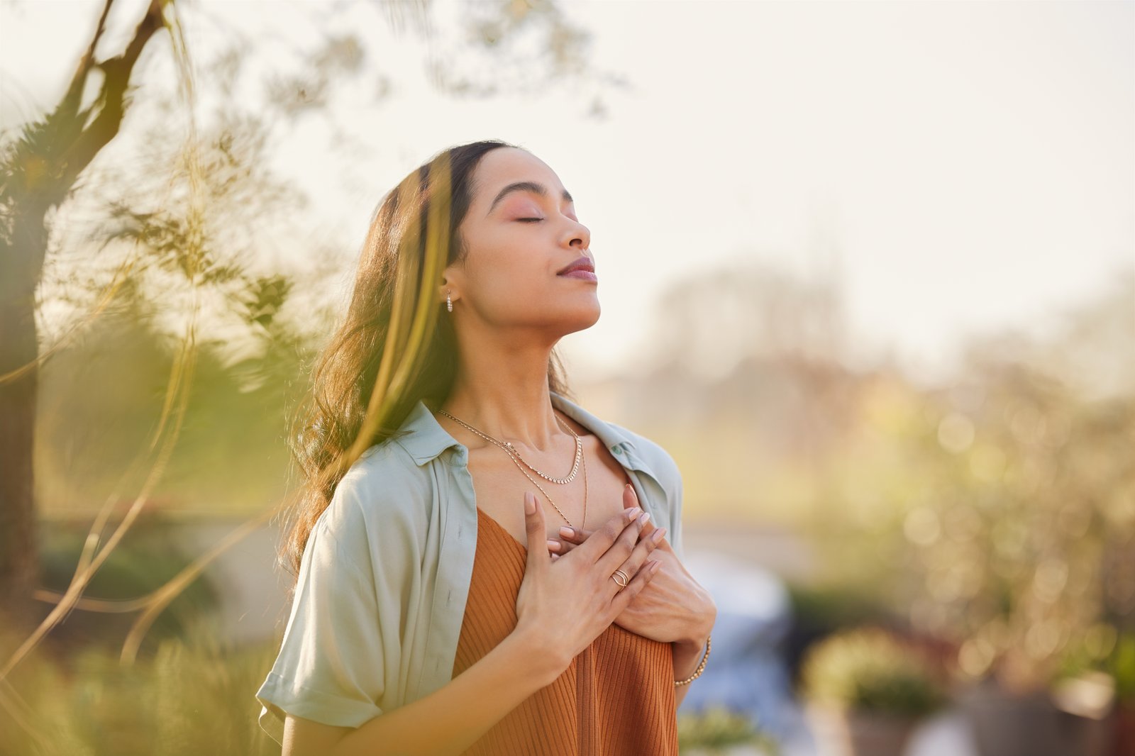 Woman meditating