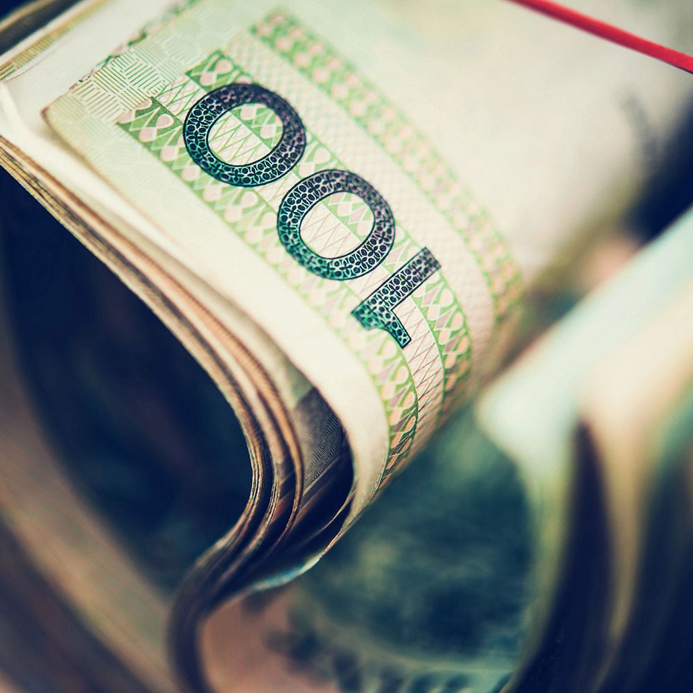 fotografia de notas de dinheiro