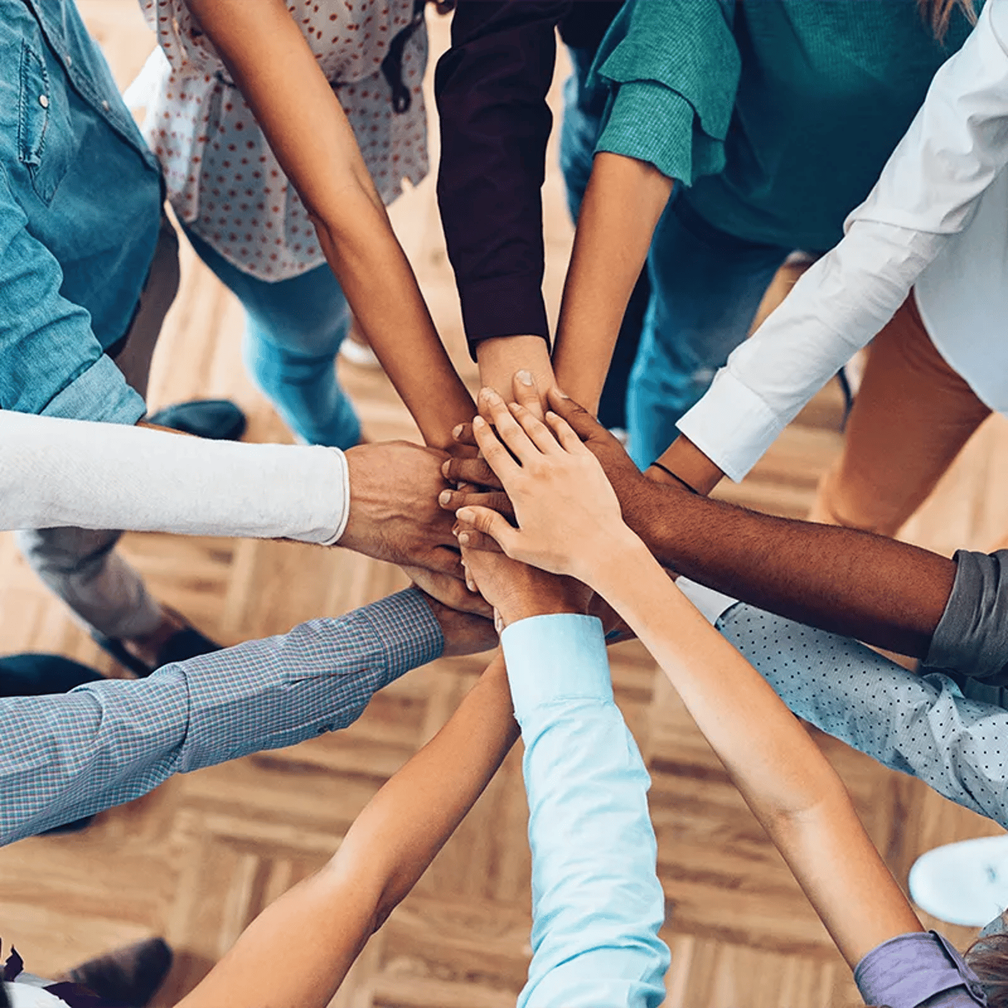 Team of people in a meeting room