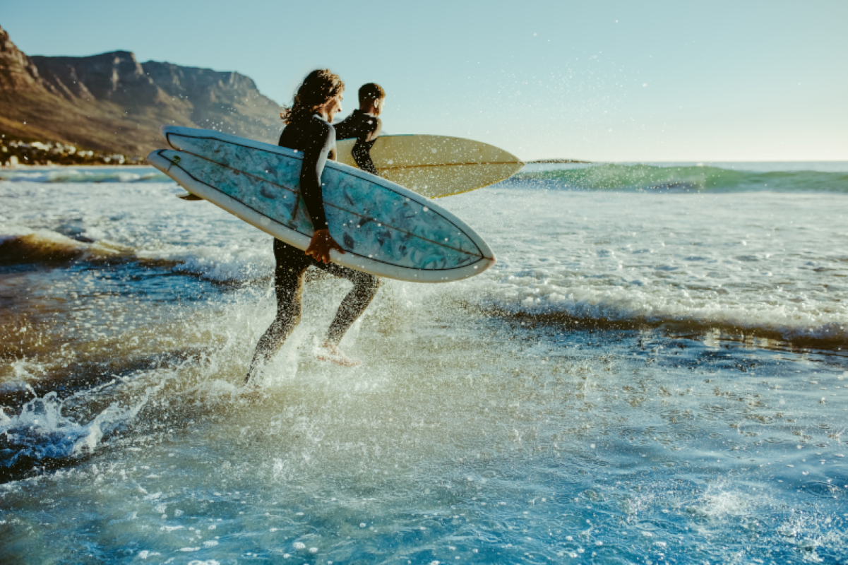 Adventurous activity at beach