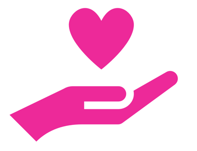 Pink Caring icon
