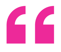 Pink speech mark 1 Pink speech mark 1