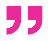 Pink speech mark 2 Pink speech mark 2