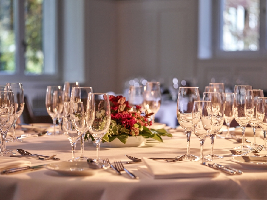 table with glasses