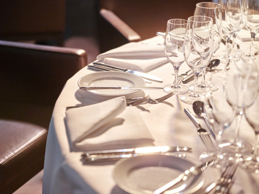 table with glasses