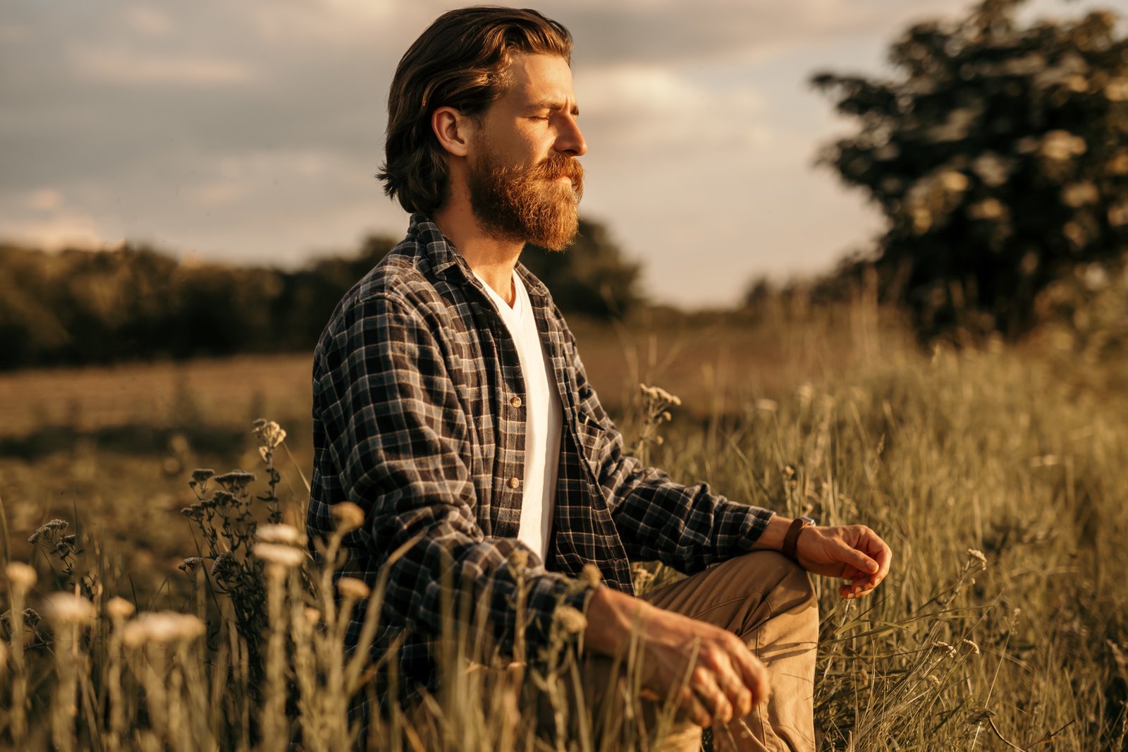 Man enjoying nature