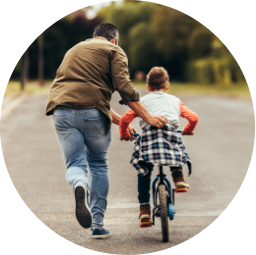 kid riding a bike