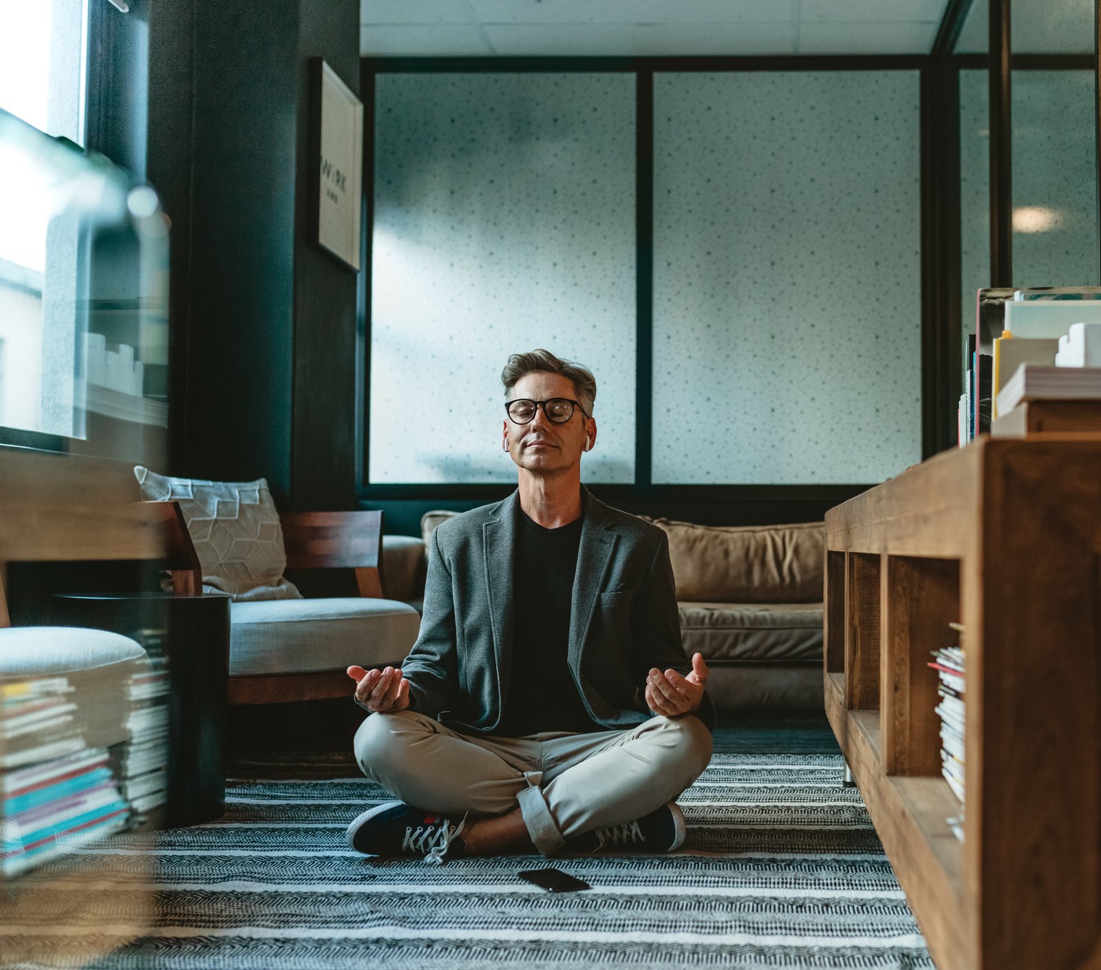 Man meditating
