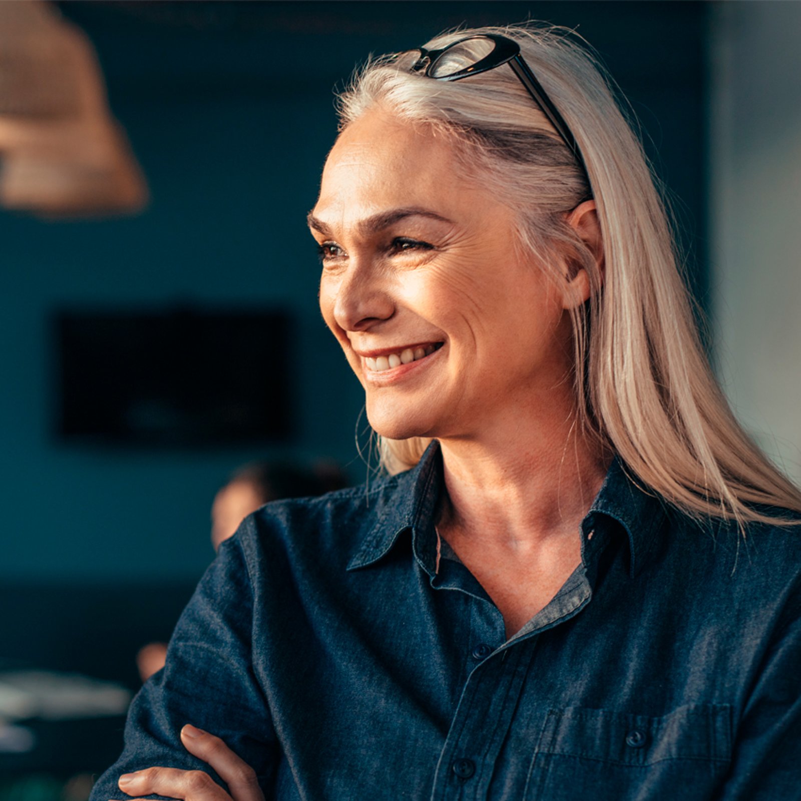 Senior woman smiling