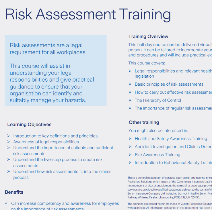 Risk Assessment Training preview