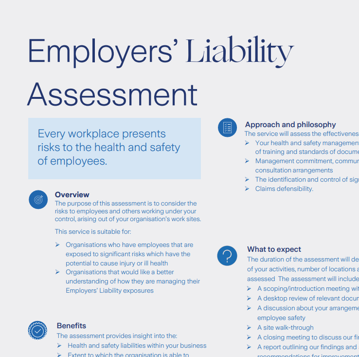 Employers' Liability Assessment Factsheet preview