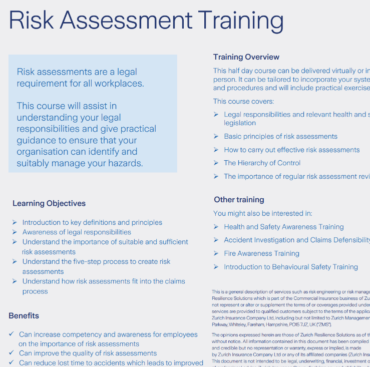 Risk Assessment Training preview