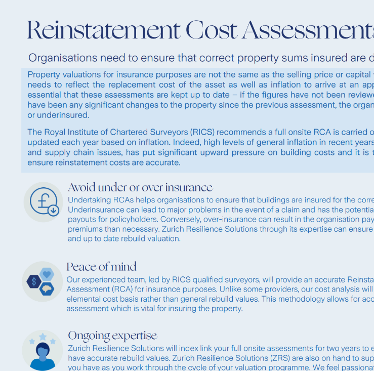 Reinstatement Cost Assessments Desktop v2.2 Preview