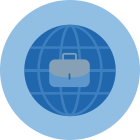 Suitcase globe