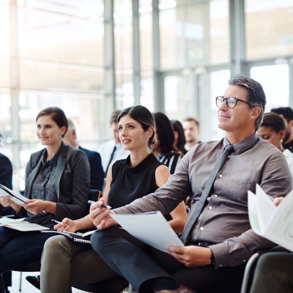 People at meeting