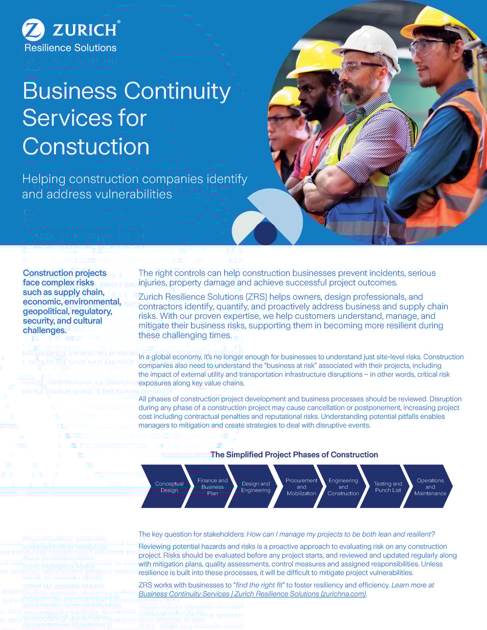 Construction Business Continuity Fact Sheet Thumbnail