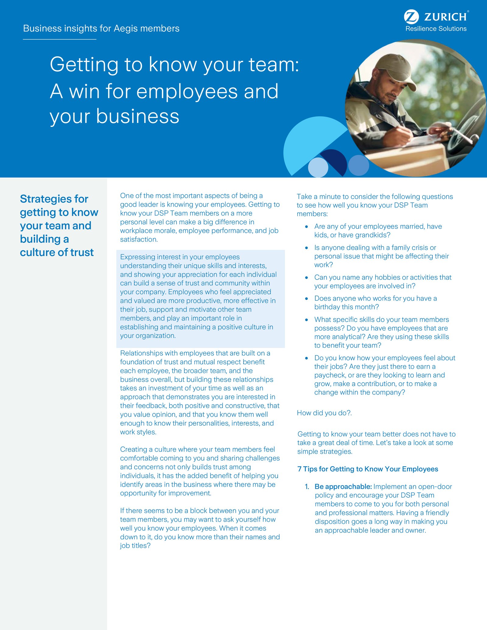 Getting to know your employees