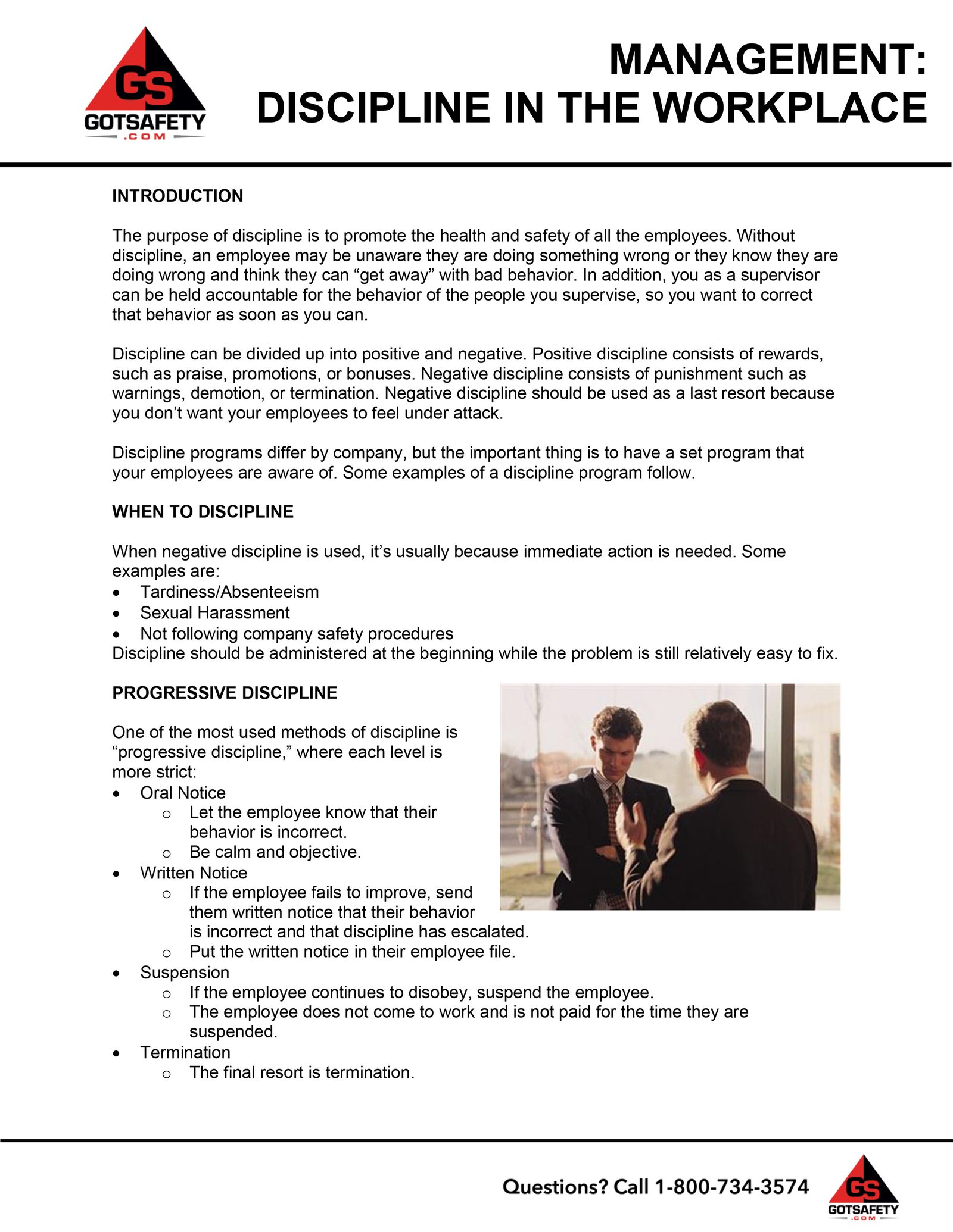 discipline in the workplace