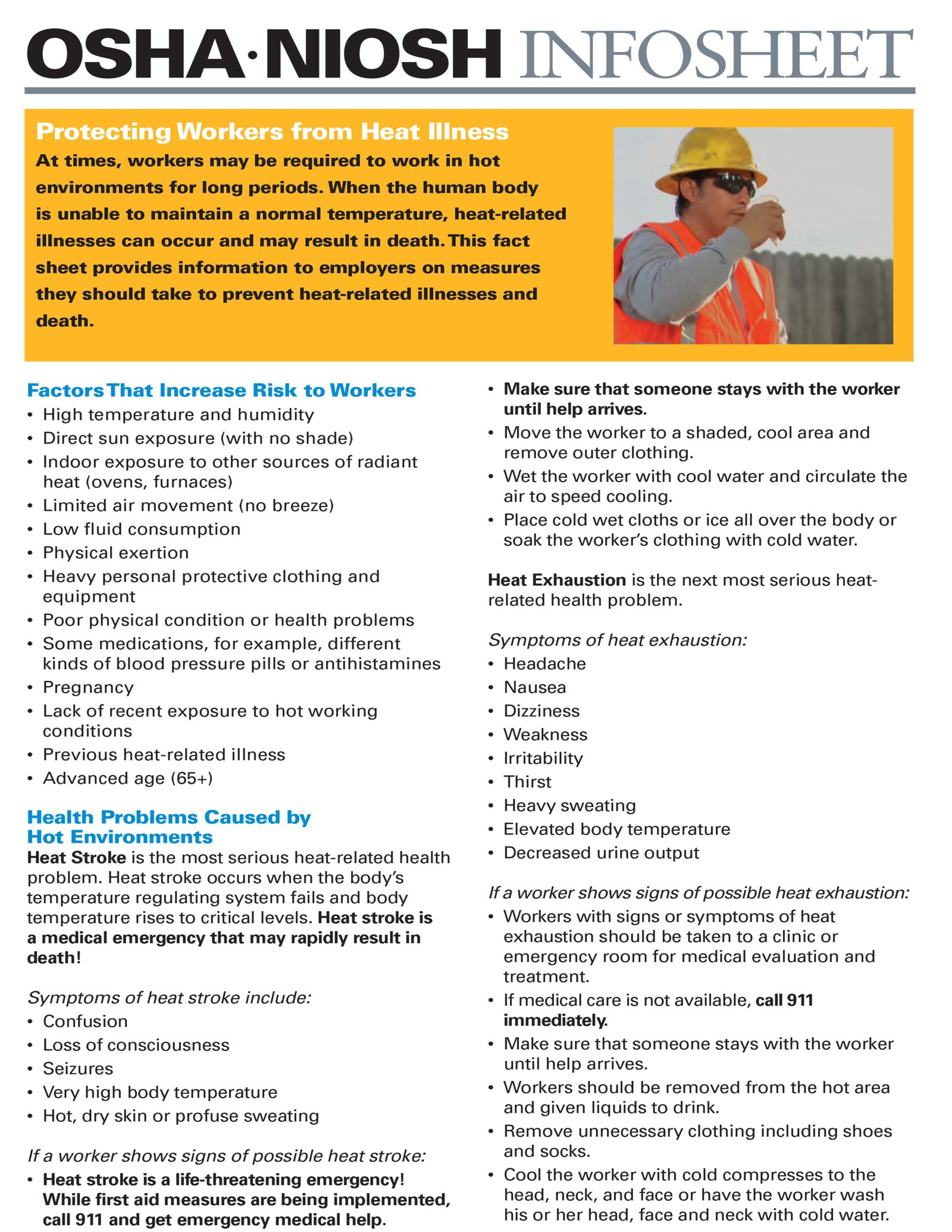 osha risk insights preventing heat illness