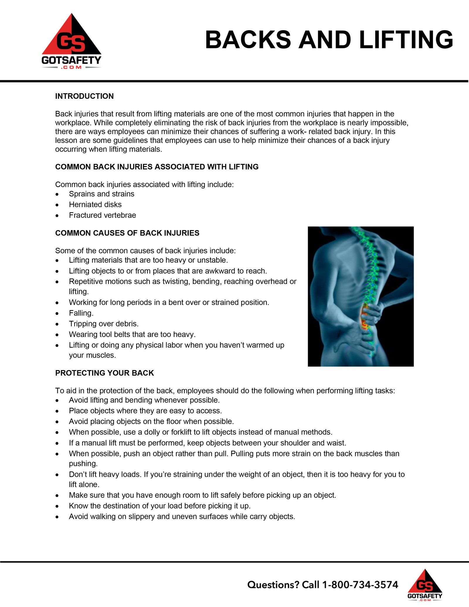 preventing common back injuries
