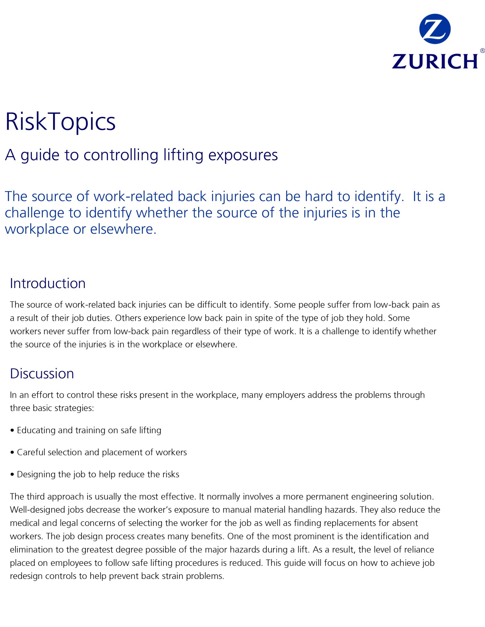 controlling lift exposures