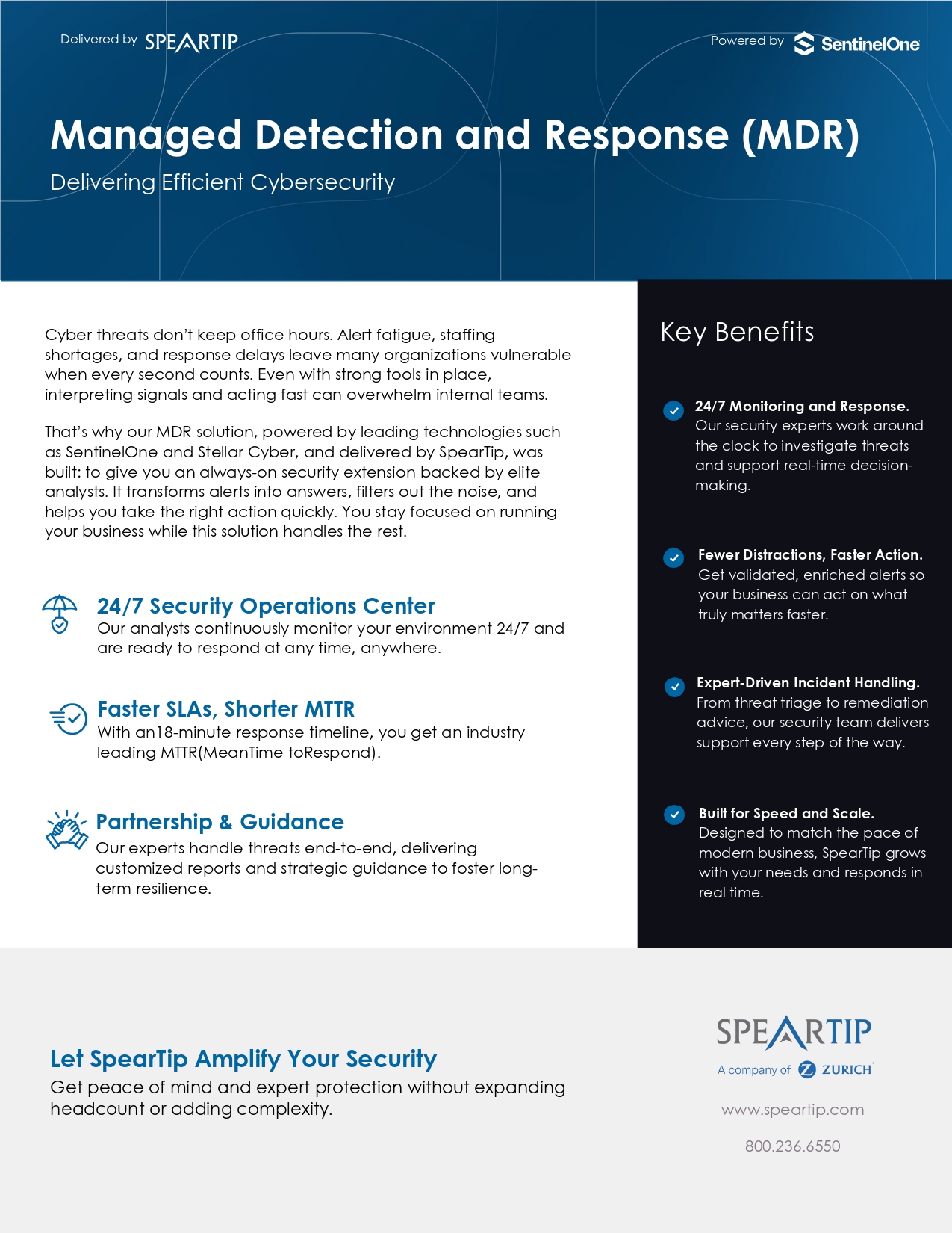 SpearTip Managed Detection and Response with SentinelOne
