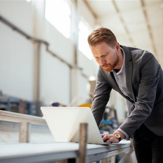 Man responding to a cyber incident 