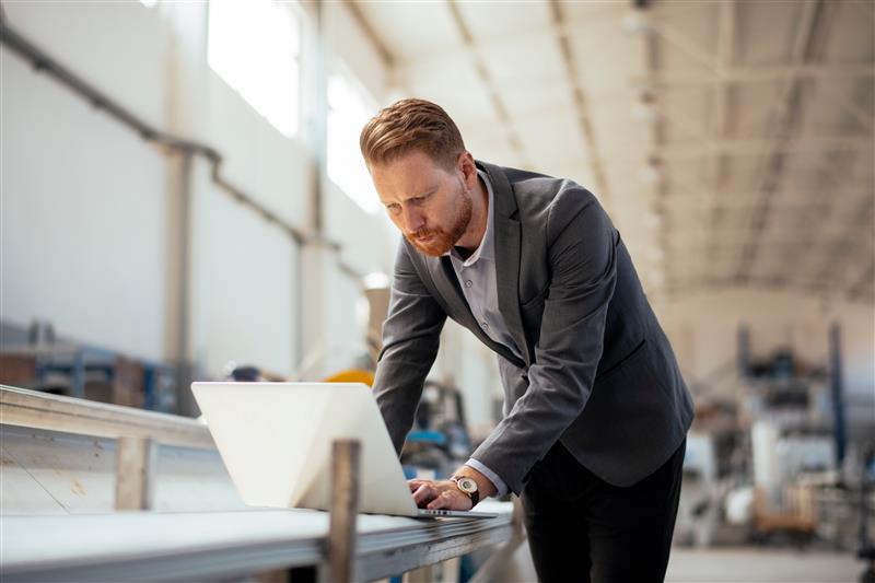 Man responding to cyber incident