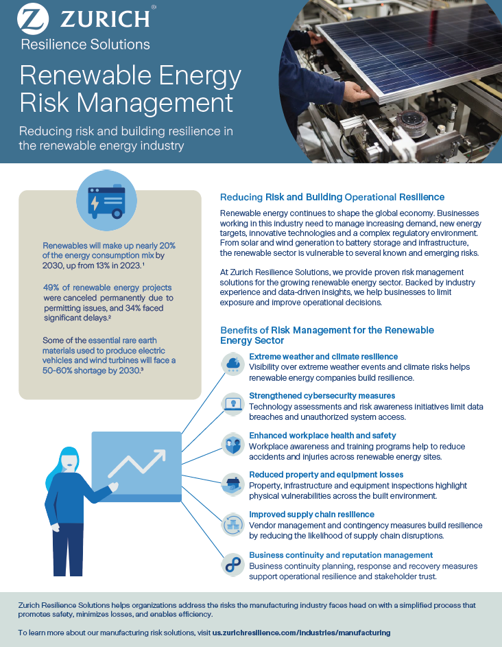Renewable Energy Risk Brochure Thumbnail