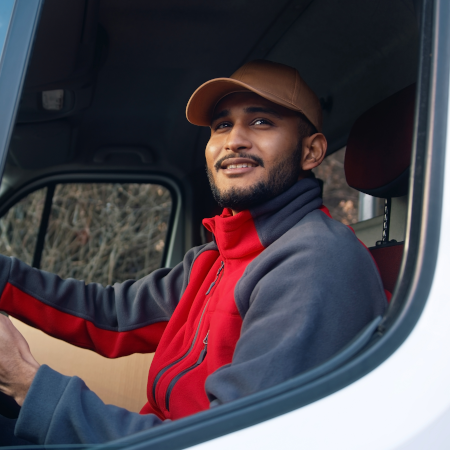 Man Driving truck