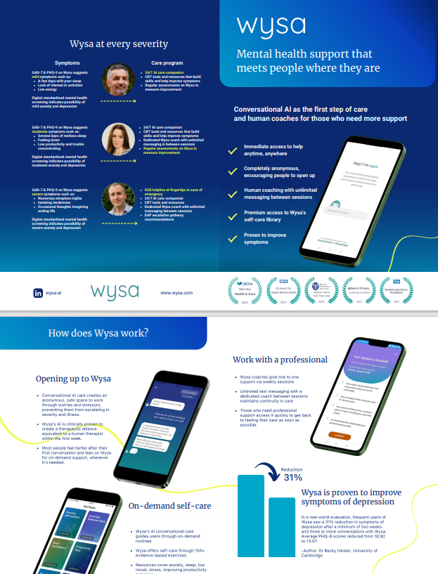 Wysa Brochure Cover