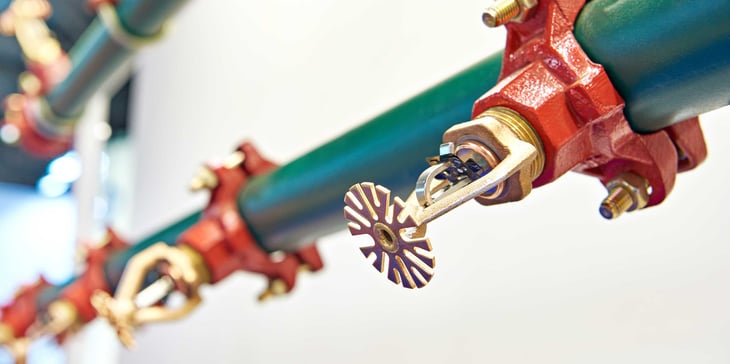 Detailaufnahme einer Wasserleitung