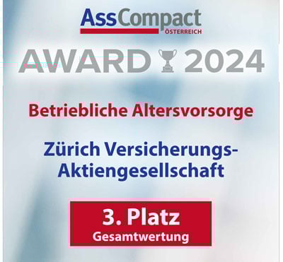 AssCompact Award 2024: 3. Platz für die Betriebliche Altersvorsorge