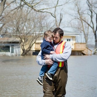 Man holding kid