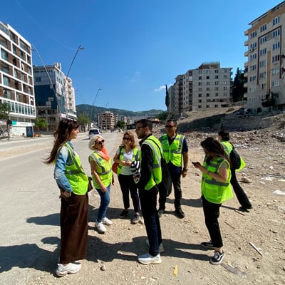 Group doing a field visit