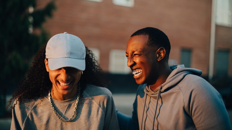 mental wellbeing_two men laughing