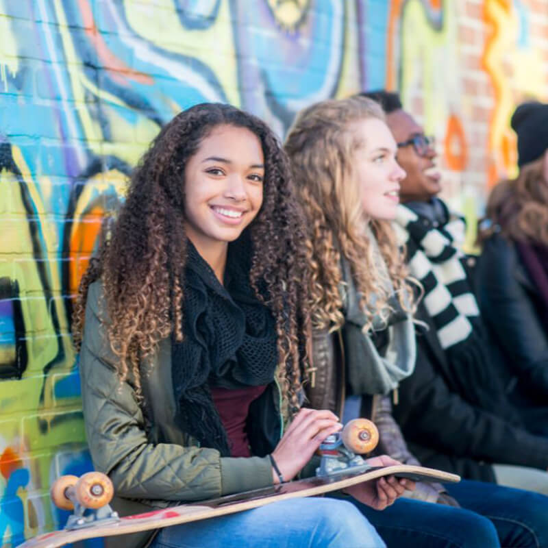 girl smiling